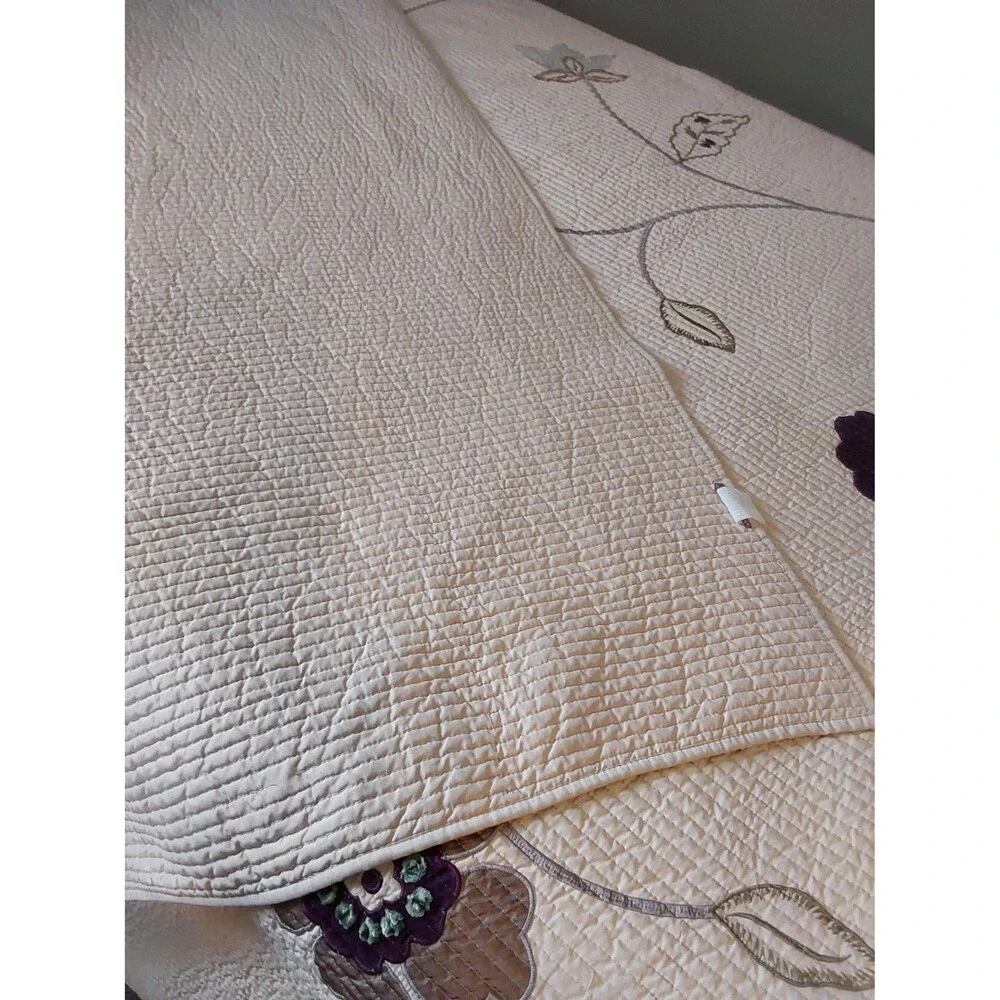 Vintage King Size Polyester Quilt Bedspread